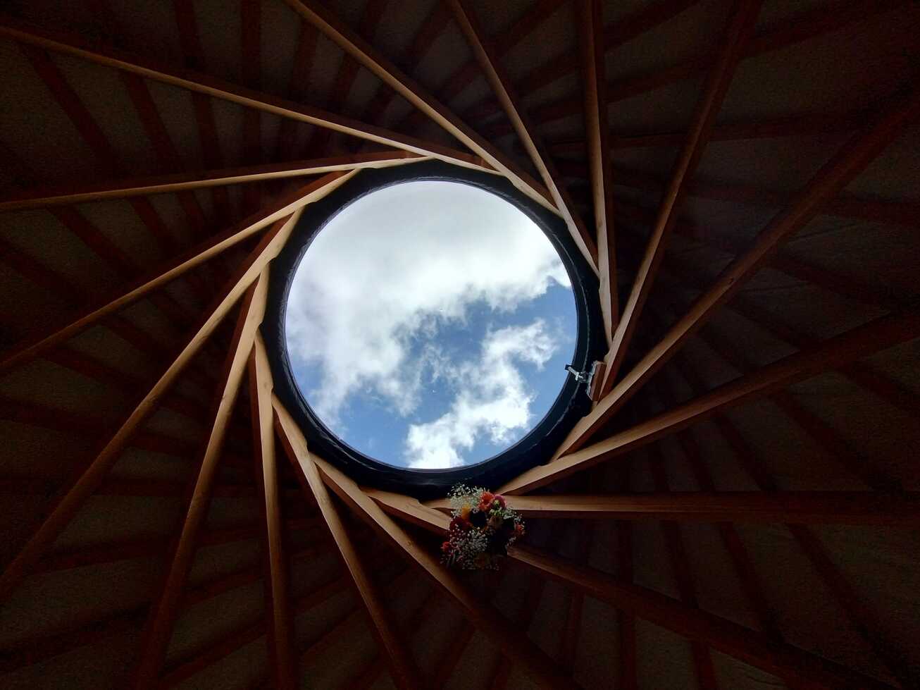 Vue du skydome depuis l'intérieur